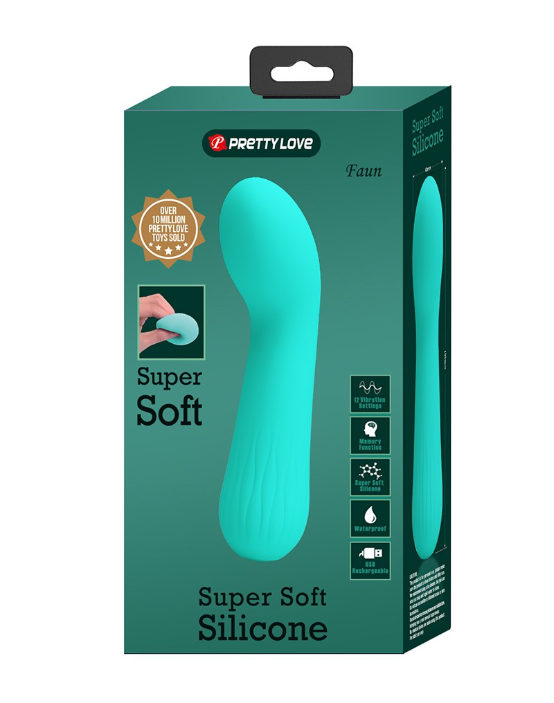 Pretty Love - Faun - Buigzame G-Spot Vibrator - Turquoise-Erotiekvoordeel.nl