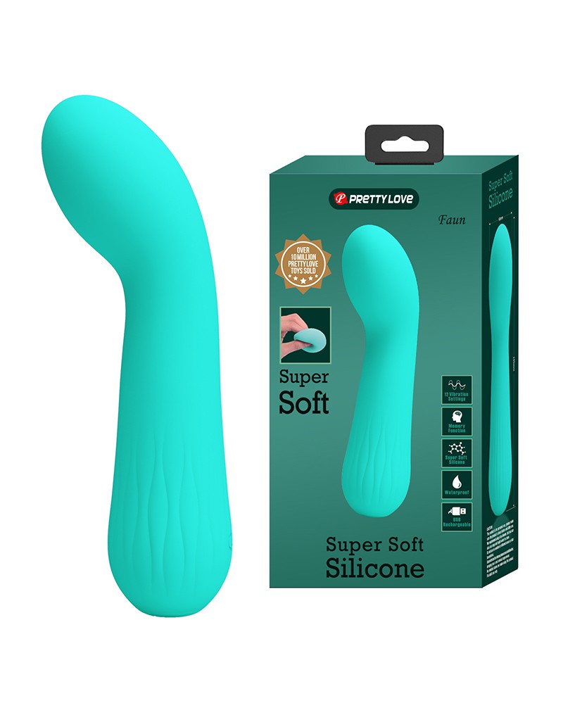 Pretty Love - Faun - Buigzame G-Spot Vibrator - Turquoise-Erotiekvoordeel.nl