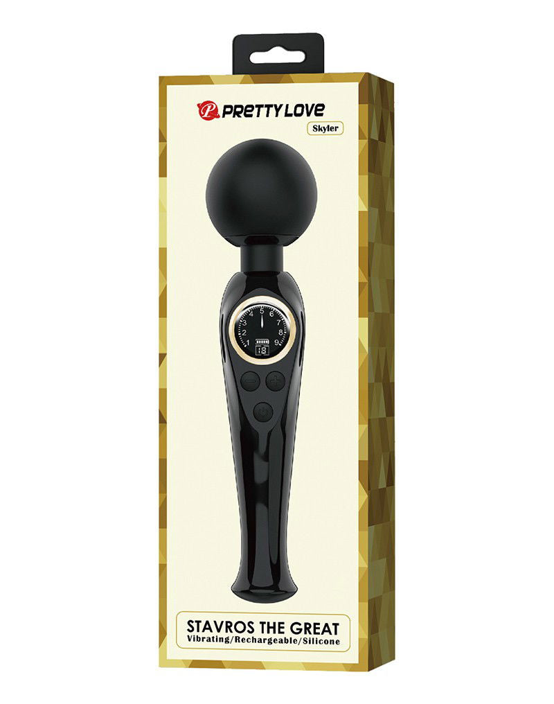 Pretty Love - Skyler - Wand Vibrator - Met LCD Display - Zwart