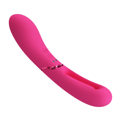 Pretty Love - Romance Lexie - Vibrator met Wiebelend Tongetje - Roze-Erotiekvoordeel.nl