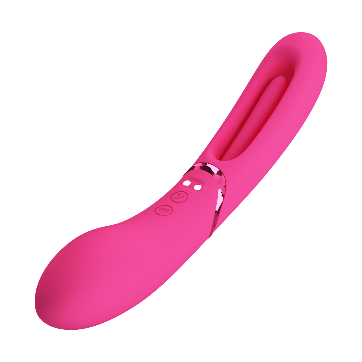 Pretty Love - Romance Lexie - Vibrator met Wiebelend Tongetje - Roze-Erotiekvoordeel.nl