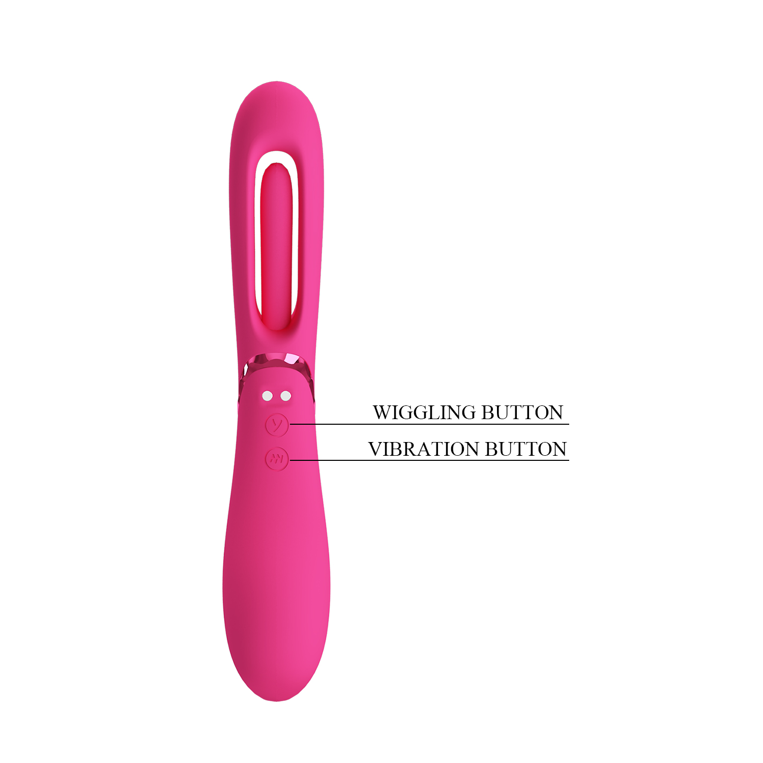 Pretty Love - Romance Lexie - Vibrator met Wiebelend Tongetje - Roze-Erotiekvoordeel.nl