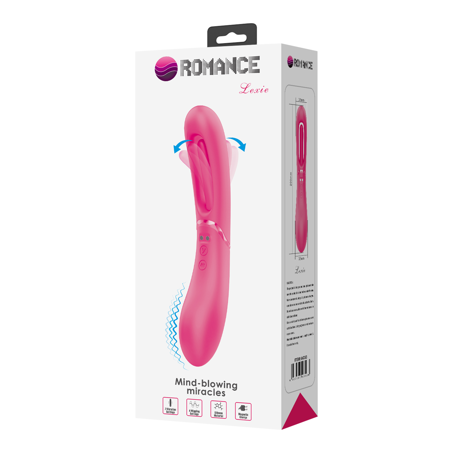 Pretty Love - Romance Lexie - Vibrator met Wiebelend Tongetje - Roze-Erotiekvoordeel.nl