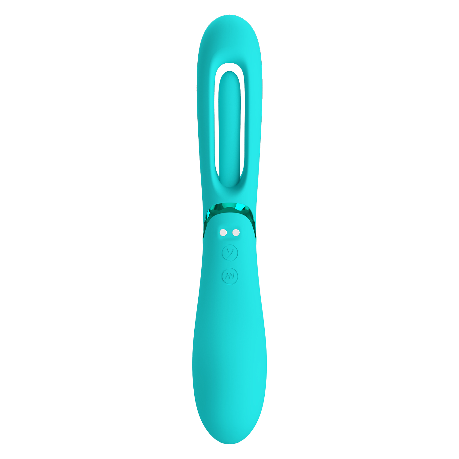 Pretty Love - Romance Lexie - Vibrator met Wiebelend Tongetje - Turquoise-Erotiekvoordeel.nl