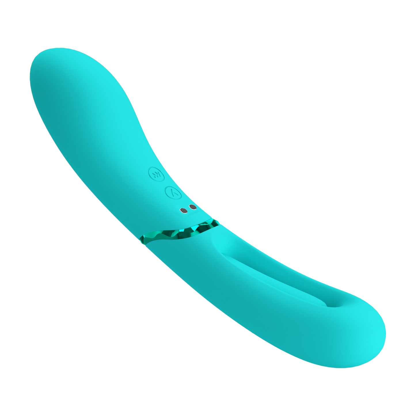 Pretty Love - Romance Lexie - Vibrator met Wiebelend Tongetje - Turquoise-Erotiekvoordeel.nl