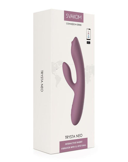 SVAKOM - Trysta Neo - Interactieve Rabbit Vibrator met G-Spot Balletje - Pink-Erotiekvoordeel.nl