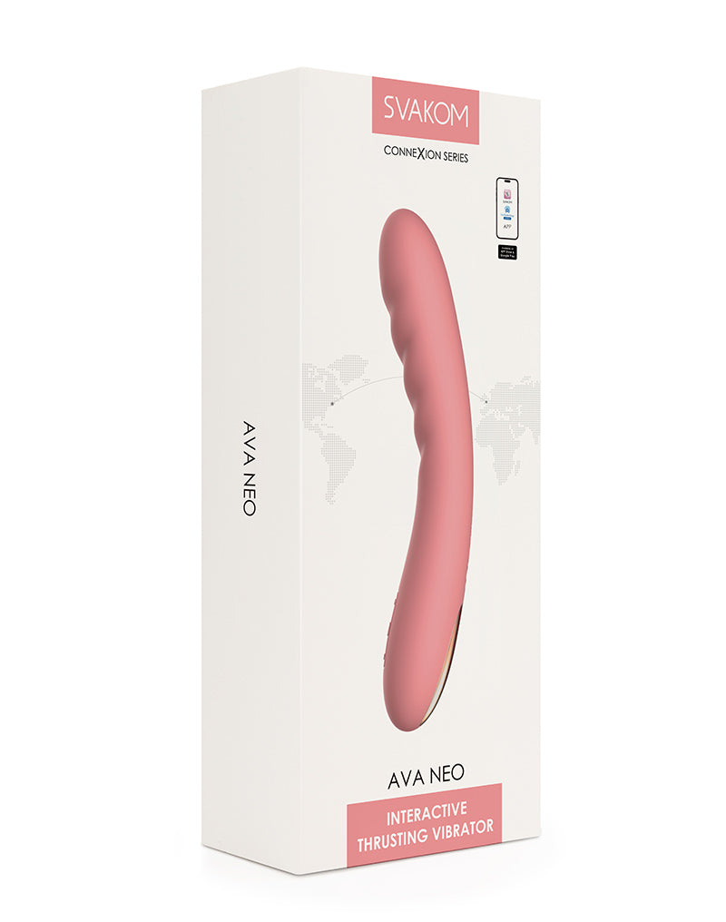 Svakom - Ava Neo - Stotende Vibrator - Thrusting Vibrator - Met App Control - Perzik Roze-Erotiekvoordeel.nl