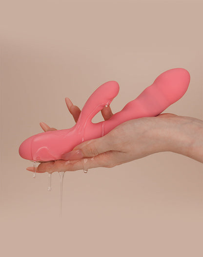 Svakom - Avery - Stotende Rabbit Vibrator - Strawberry Pink-Erotiekvoordeel.nl