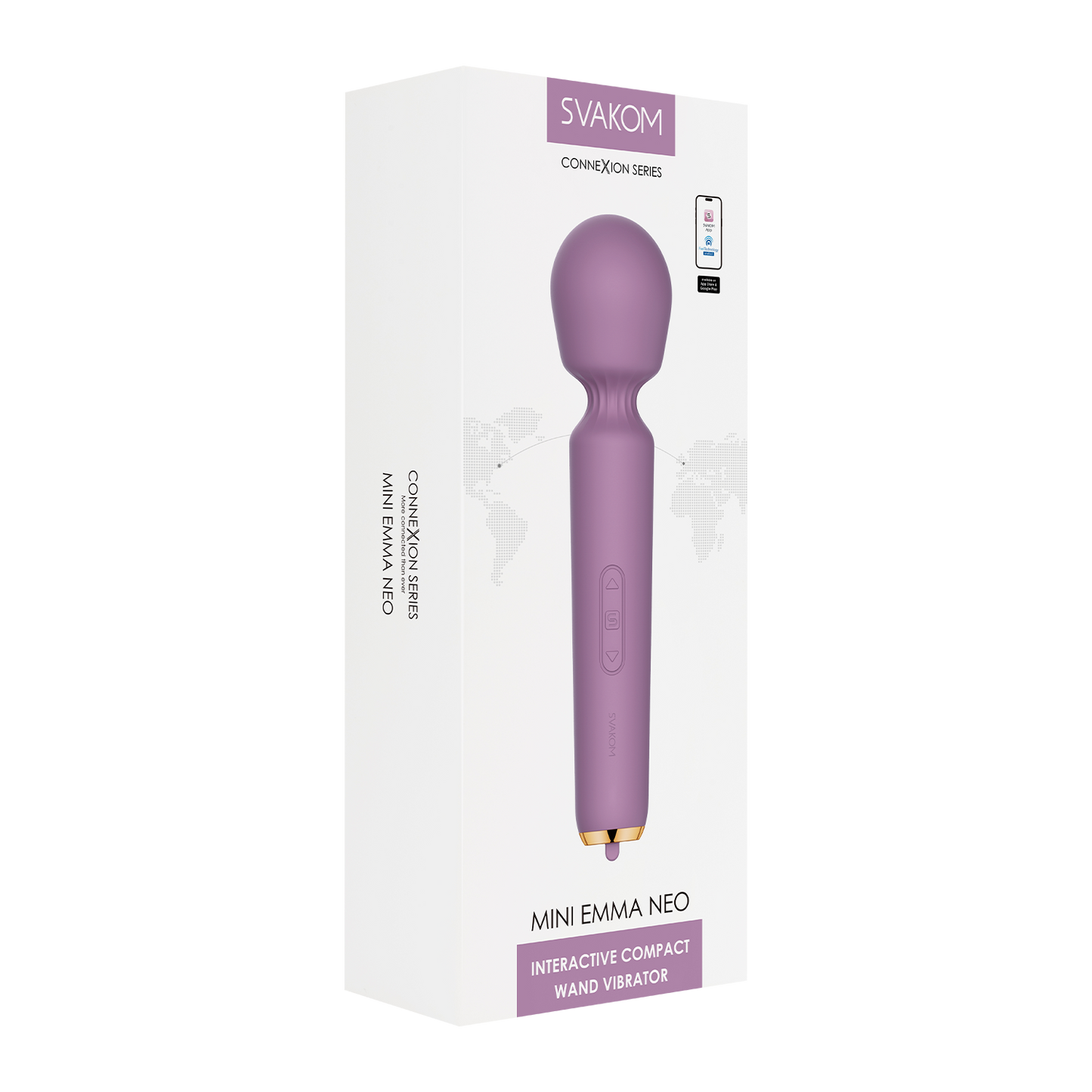 Svakom - Mini Emma Neo - Interactieve Compacte Wand Vibrator - Paars-Erotiekvoordeel.nl