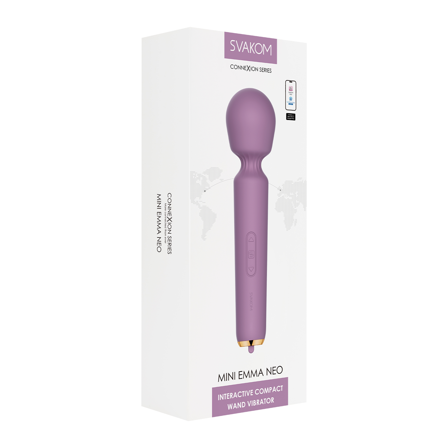 Svakom - Mini Emma Neo - Interactieve Compacte Wand Vibrator - Paars-Erotiekvoordeel.nl