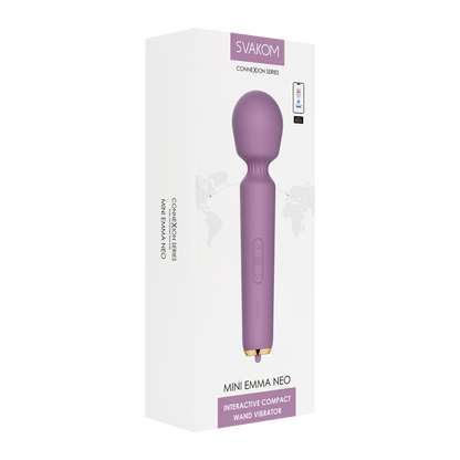 Svakom - Mini Emma Neo - Interactieve Compacte Wand Vibrator - Paars-Erotiekvoordeel.nl