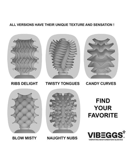 VIBEGGS - Twisty Tongues - Vibrerende Masturbatie Sleeve èn Vinger Vibrator - Wit