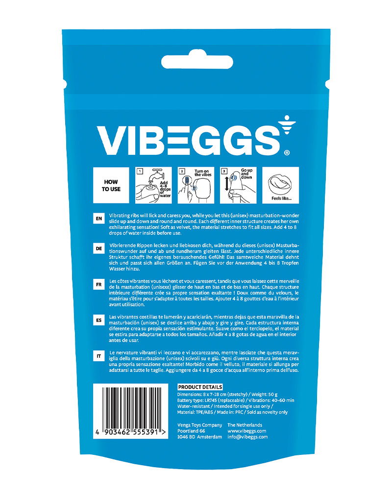 VIBEGGS - Candy Curves - Vibrerende Masturbatie Sleeve èn Vinger Vibrator - Wit