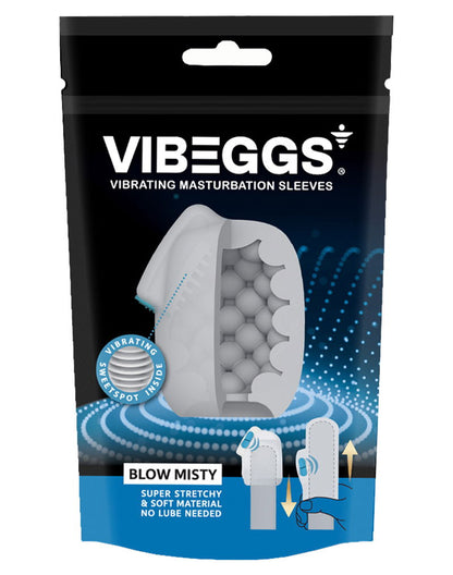 VIBEGGS - Blow Misty - Vibrerende Masturbatie Sleeve èn Vinger Vibrator - Wit