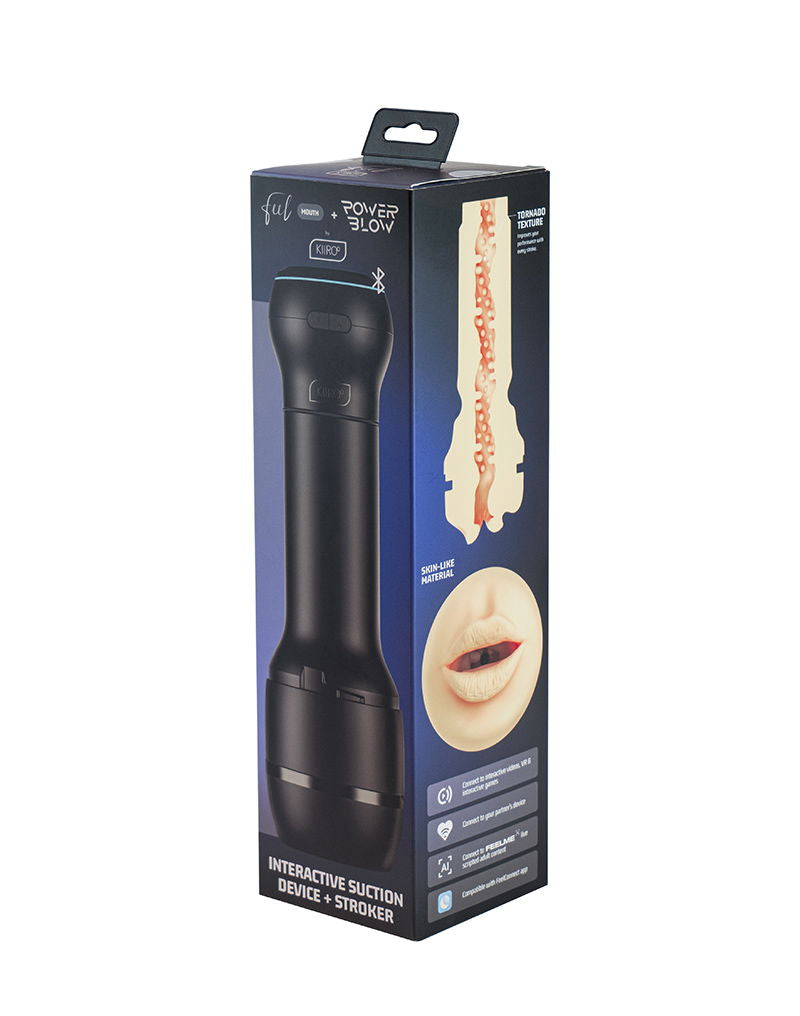 Kiiroo - Powerblow en Feel Mouth Stroker Set - Zwart-Erotiekvoordeel.nl