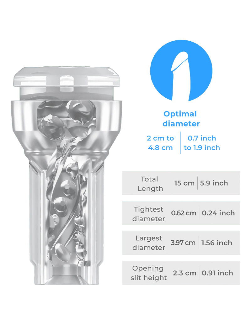 Kiiroo - Feel Pocket Stroker Crystal - Transparant-Erotiekvoordeel.nl