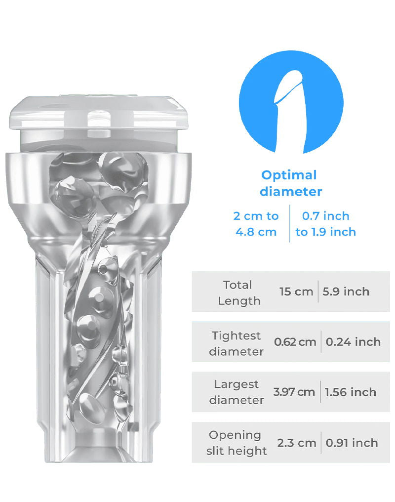 Kiiroo - Feel Pocket Stroker Crystal en Powerblow Combo - Zwart/Transparant-Erotiekvoordeel.nl