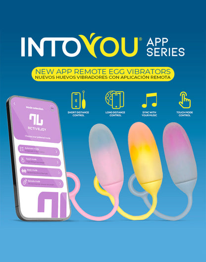 Intoyou - Vibrerend Eitje met App Control - Geel/Oranje