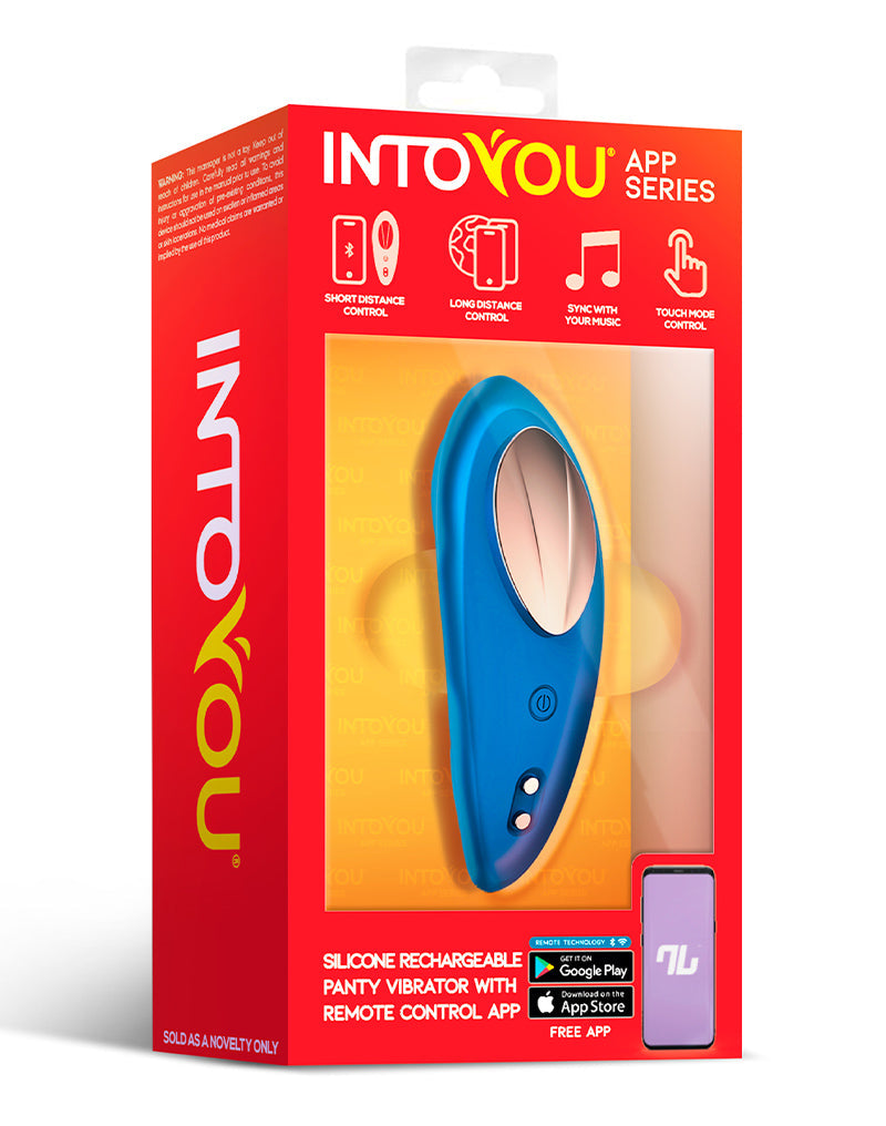 Intoyou - Panty Vibrator - Vibrerend Slipje - Met App Control - Blauw-Erotiekvoordeel.nl