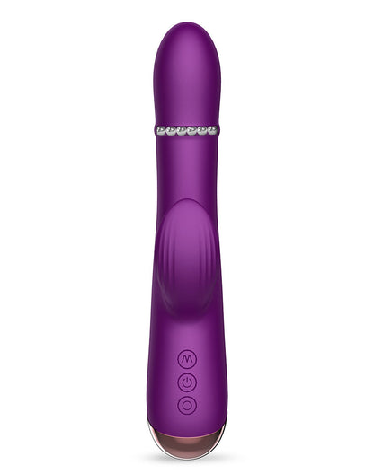 Intoyou - Sendel - Rabbit Vibrator met Bewegende Kralenring en App Control - Paars-Erotiekvoordeel.nl