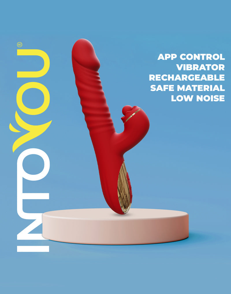 Intoyou - Ascen - Rabbit Vibrator - Stotende en Oscillerende Rabbit Vibrator met App Control - Rood-Erotiekvoordeel.nl