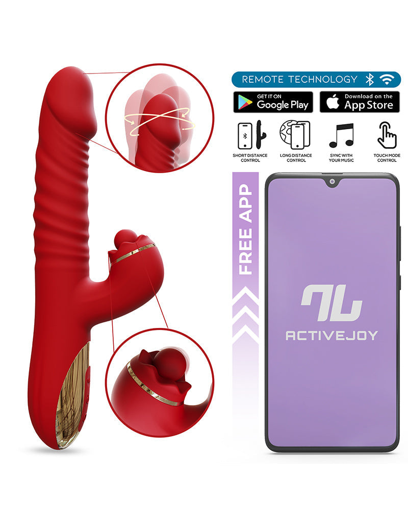 Intoyou - Ascen - Rabbit Vibrator - Stotende en Oscillerende Rabbit Vibrator met App Control - Rood-Erotiekvoordeel.nl