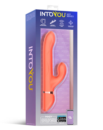 Intoyou - Mindy - Tapping Rabbit Vibrator met Klop-functie en App - Koraal Oranje-Erotiekvoordeel.nl