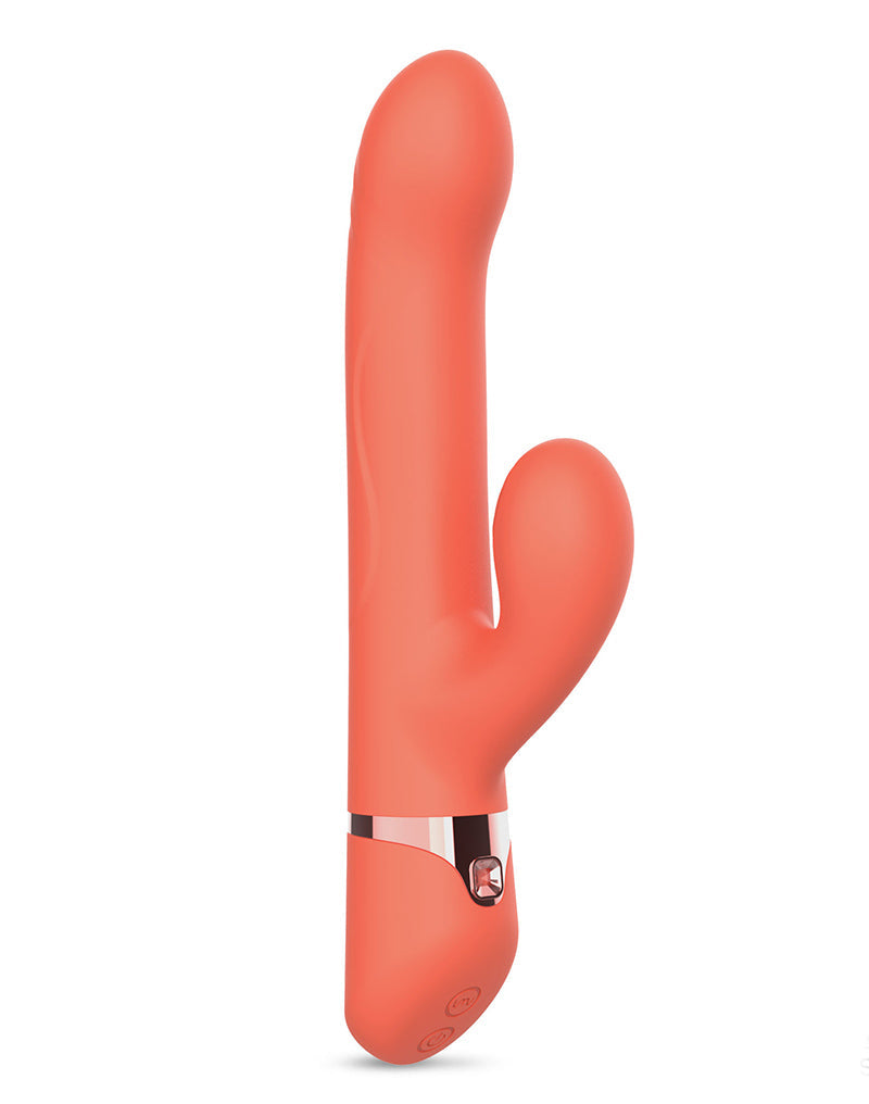 Intoyou - Mindy - Tapping Rabbit Vibrator met Klop-functie en App - Koraal Oranje-Erotiekvoordeel.nl