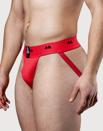 MM Original - REV2 - Reversible Jockstrap - Herenslip - Tailleband 5 cm - Zwart/Rood-Erotiekvoordeel.nl