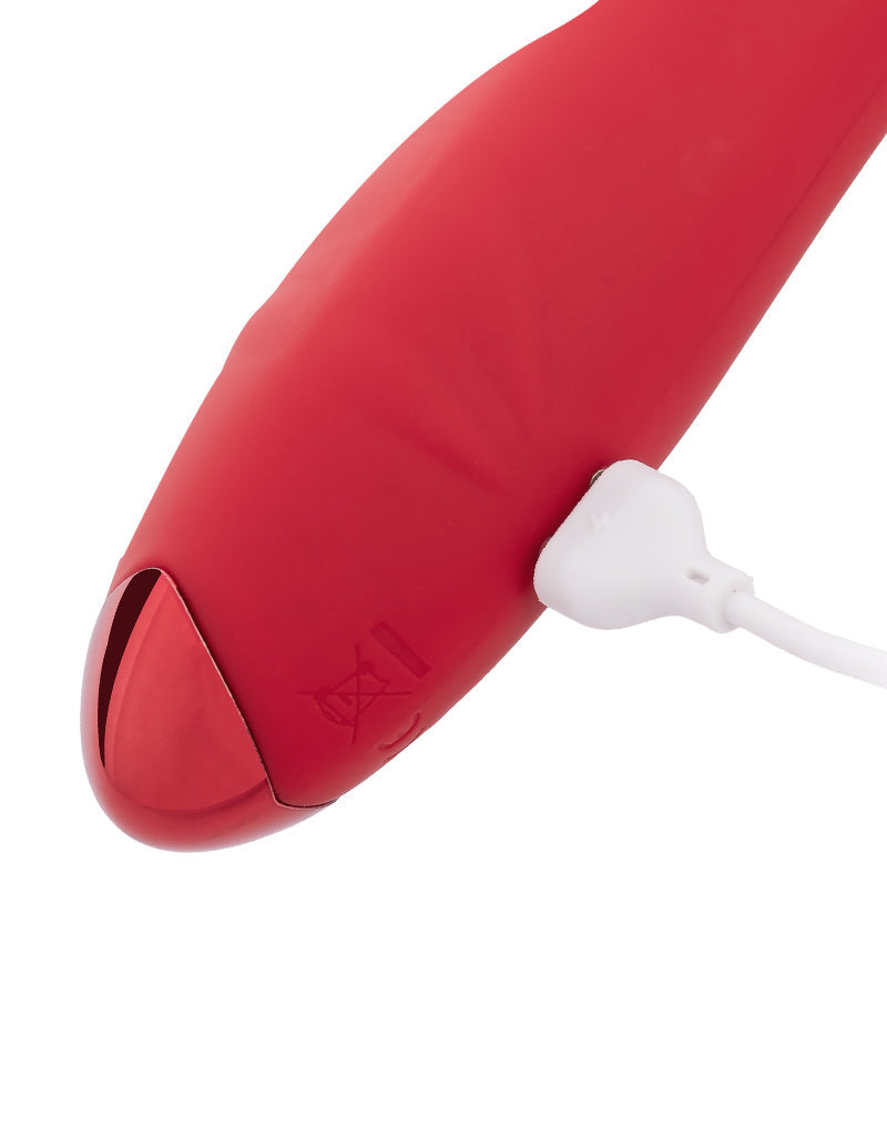 Rimba Toys - Gothenburg - Stotende en Kloppende Rabbit Vibrator - Rood