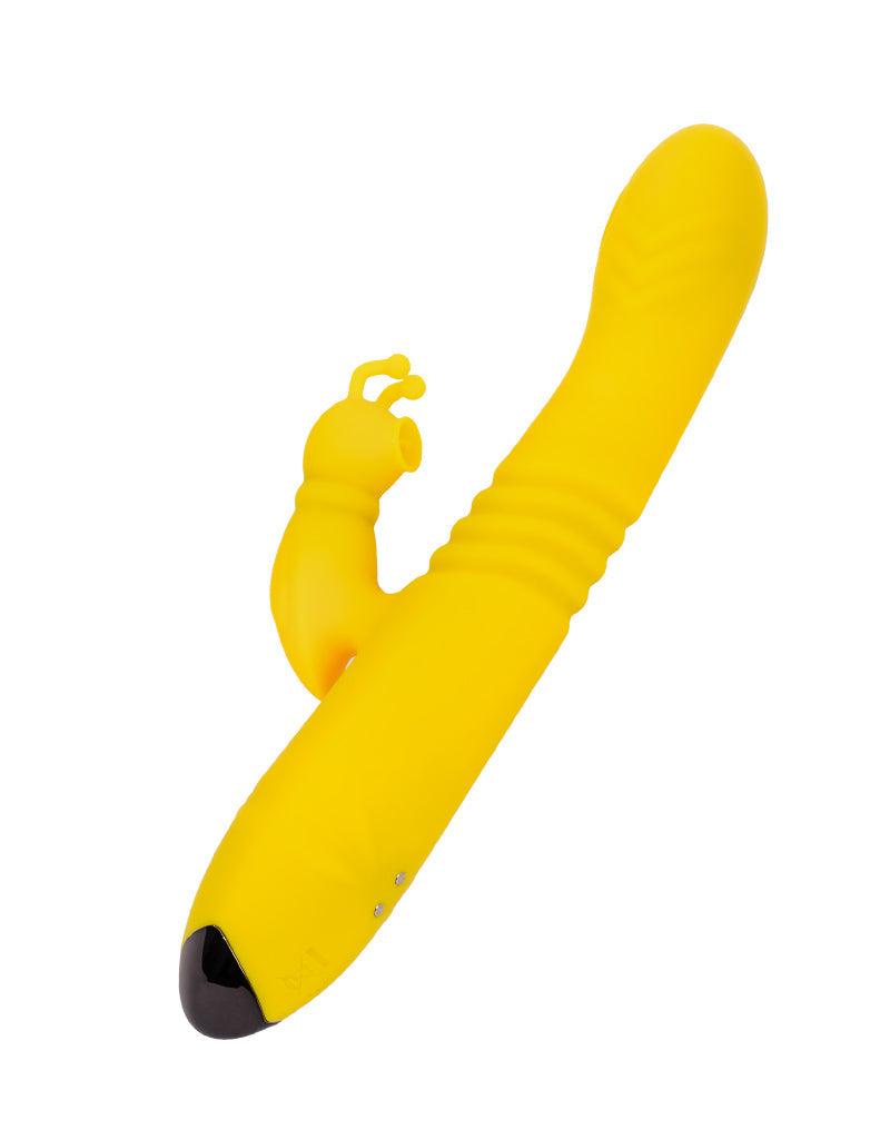 Rimba Toys - Malmö - Stotende en Kloppende Rabbit Vibrator - Geel