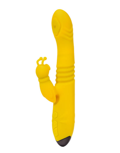 Rimba Toys - Malmö - Stotende en Kloppende Rabbit Vibrator - Geel