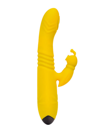 Rimba Toys - Malmö - Stotende en Kloppende Rabbit Vibrator - Geel