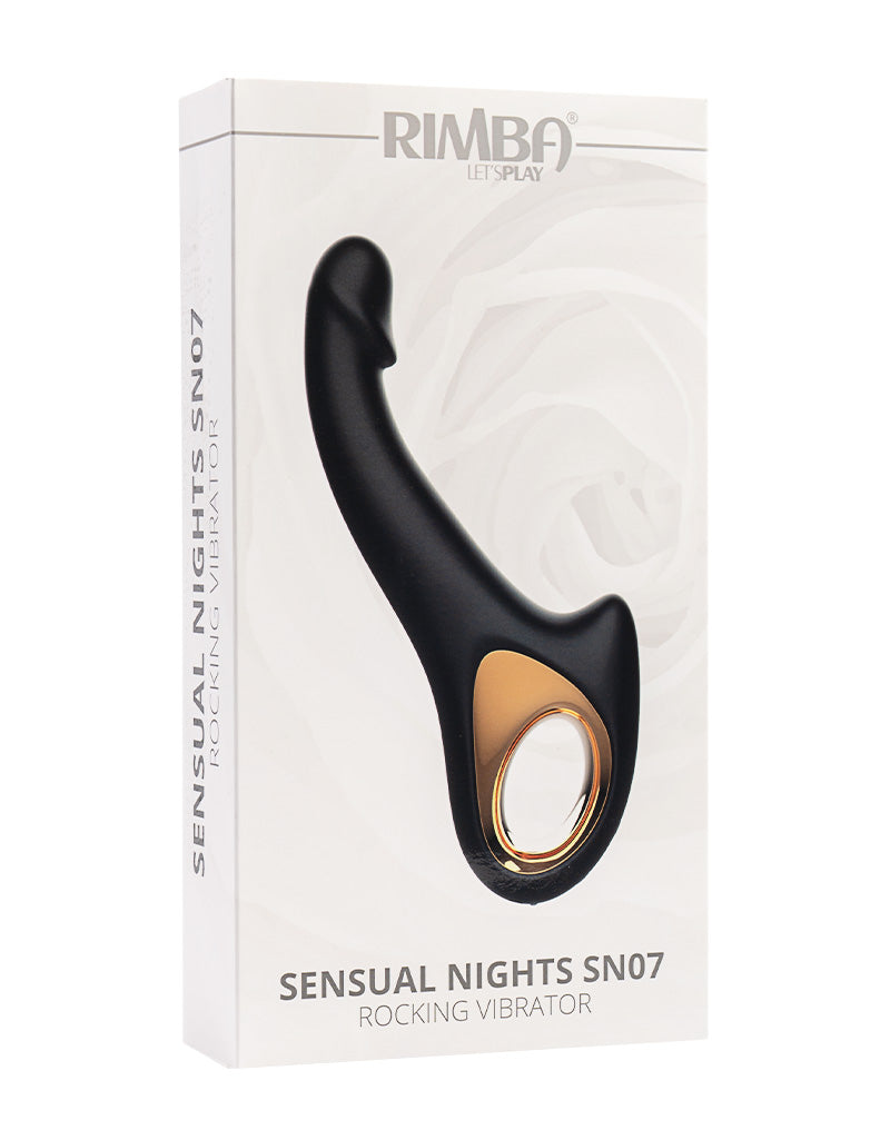 Rimba - Sensual nights SN07 - G-Spot Vibrator met Bewegende Kop - Zwart-Erotiekvoordeel.nl