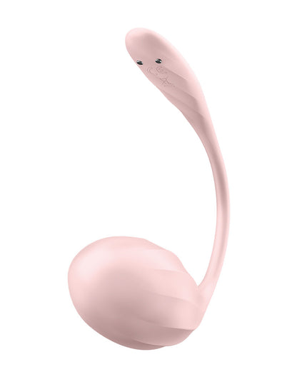 Satisfyer - Ribbed Petal Rose - Draagbare Vibrator - Panty Vibrator - Vibrerend Eitje - Met App Control - Roze-Erotiekvoordeel.nl