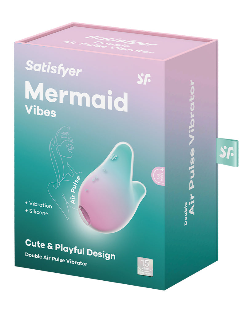 Satisfyer - Mermaid Vibes - Vibrerende Luchtdruk Vibrator - Mint/Roze-Erotiekvoordeel.nl