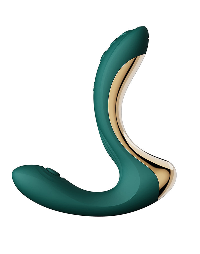 Zalo - Talis - G-Spot Pulsewave Vibrator met Zuigfunctie en Verwarmfunctie - Smaragd Groen-Erotiekvoordeel.nl