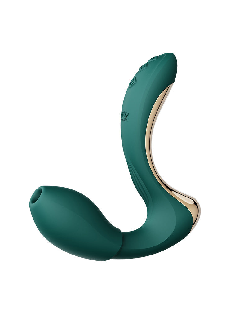 Zalo - Talis - G-Spot Pulsewave Vibrator met Zuigfunctie en Verwarmfunctie - Smaragd Groen-Erotiekvoordeel.nl