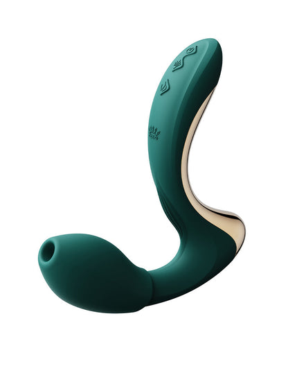 Zalo - Talis - G-Spot Pulsewave Vibrator met Zuigfunctie en Verwarmfunctie - Smaragd Groen-Erotiekvoordeel.nl