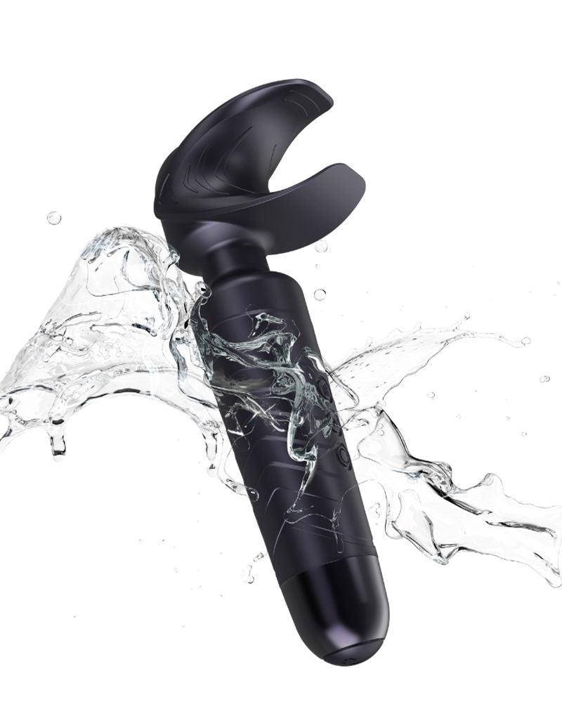 ManWan - Man.Wand EVO - Oplaadbare Masturbator èn Wand Vibrator - Black Plum