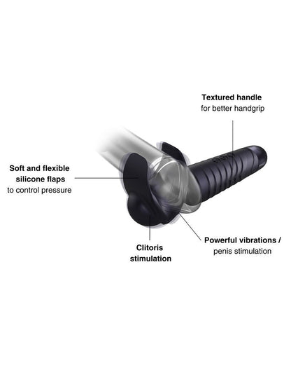 ManWan - Man.Wand EVO - Oplaadbare Masturbator èn Wand Vibrator - Black Plum