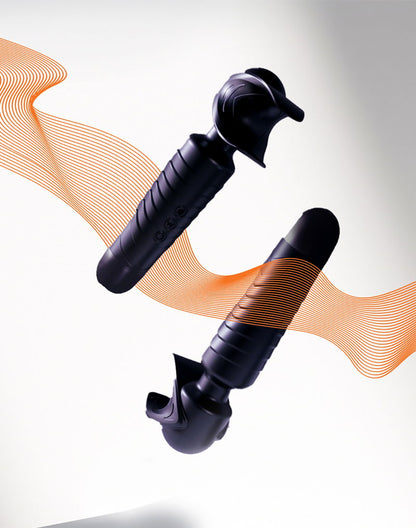 ManWan - Man.Wand EVO - Oplaadbare Masturbator èn Wand Vibrator - Black Plum