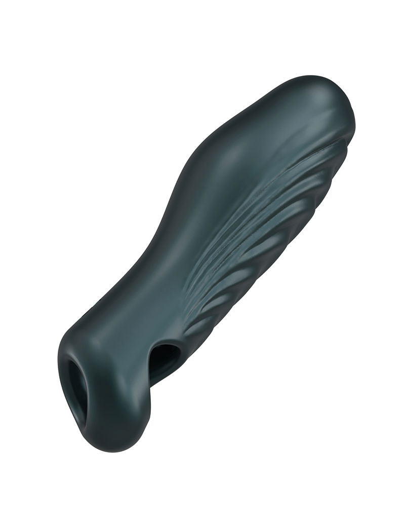 ManWan - Ryzer - Penis Extender en Zachte Masturbatie Sleeve - Dennengrijs