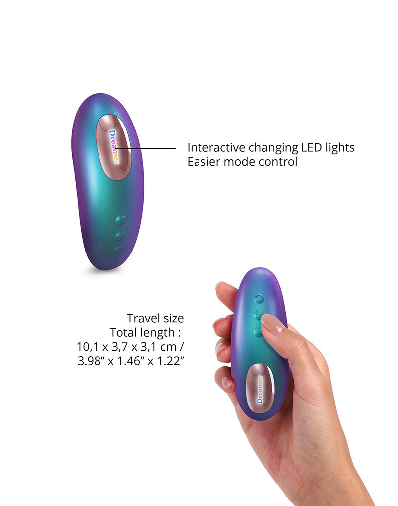 Love to Love - Dreamer - Clitoris Luchtdruk Vibrator - Met Flapping Modus - Iridescent Turquoise-Erotiekvoordeel.nl