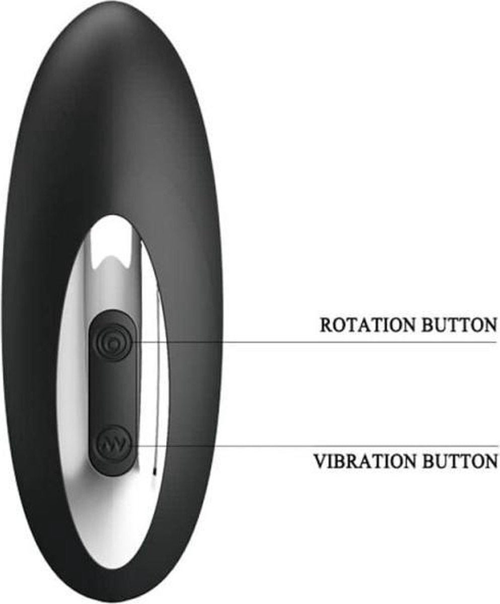 Pretty Love - Merlin - Buttplug - Vibrerende en Roterende Buttplug - Siliconen-Erotiekvoordeel.nl