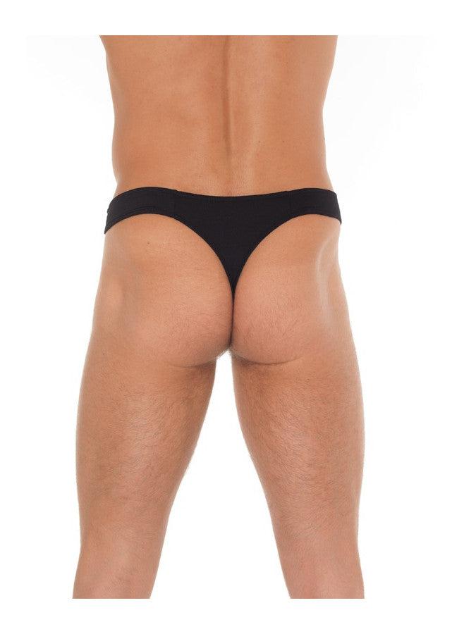 Amorable - Zwarte Heren Slip Met Ritsje Aan Voorkant - Mannen Tanga - One Size-Erotiekvoordeel.nl