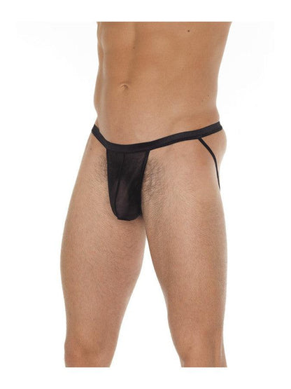 Amorable - Transparante Jockstrap Slip - Zwart-Erotiekvoordeel.nl