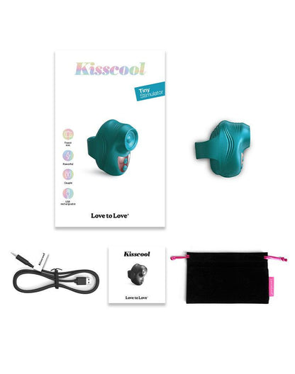 Love to Love - Kisscoll - Vinger Vibrator met Tapping Functie - Parelmoer Groen-Erotiekvoordeel.nl