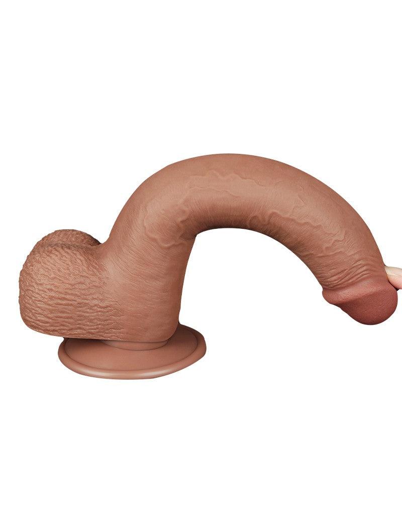 Lovetoy - Dildo Met Sliding Skin Technologie - 22 x 3.7 cm - Verwijderbare Zuignap - Medium Huidskleur-Erotiekvoordeel.nl