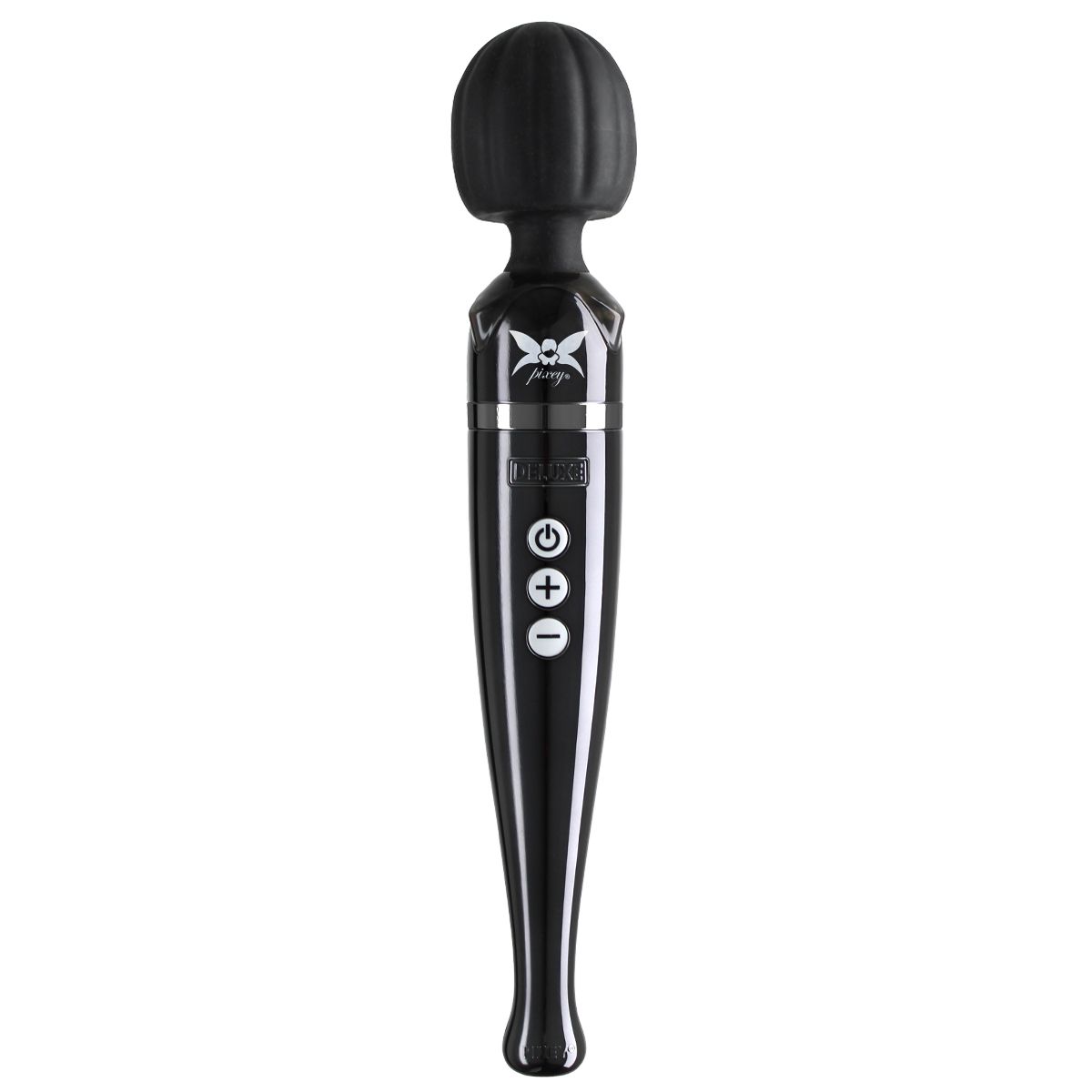 Pixey DeLuxe - Black Chrome Edition - Oplaadbare Wand Vibrator - de krachtigste die er is-Erotiekvoordeel.nl